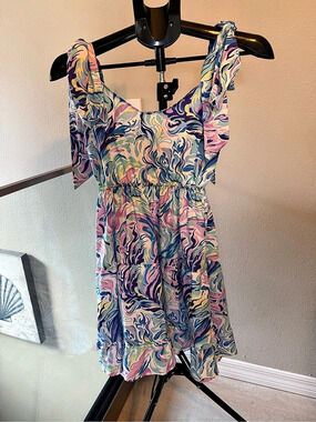 Simply Southern Pastel Swirl Tiered Dress